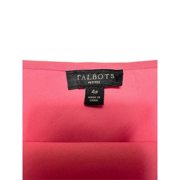 Talbots Silk Sheer Camisole in Vibrant Pink Size Small Petite - Picture 5 of 7